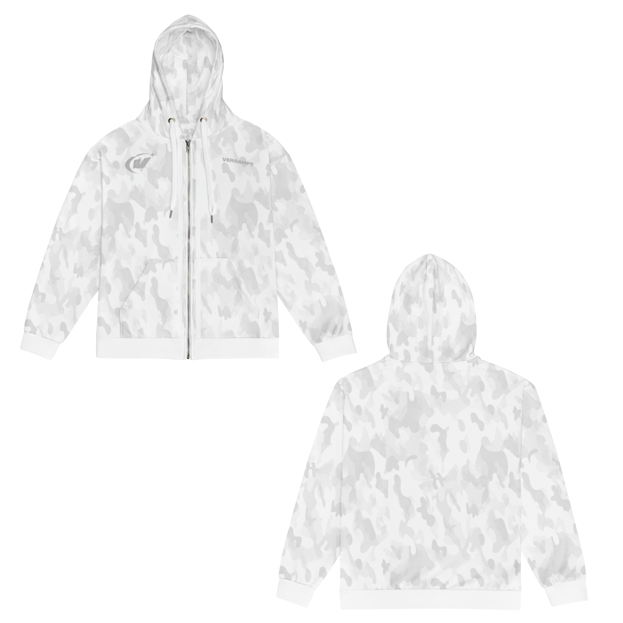 White Military Camo Hoodie