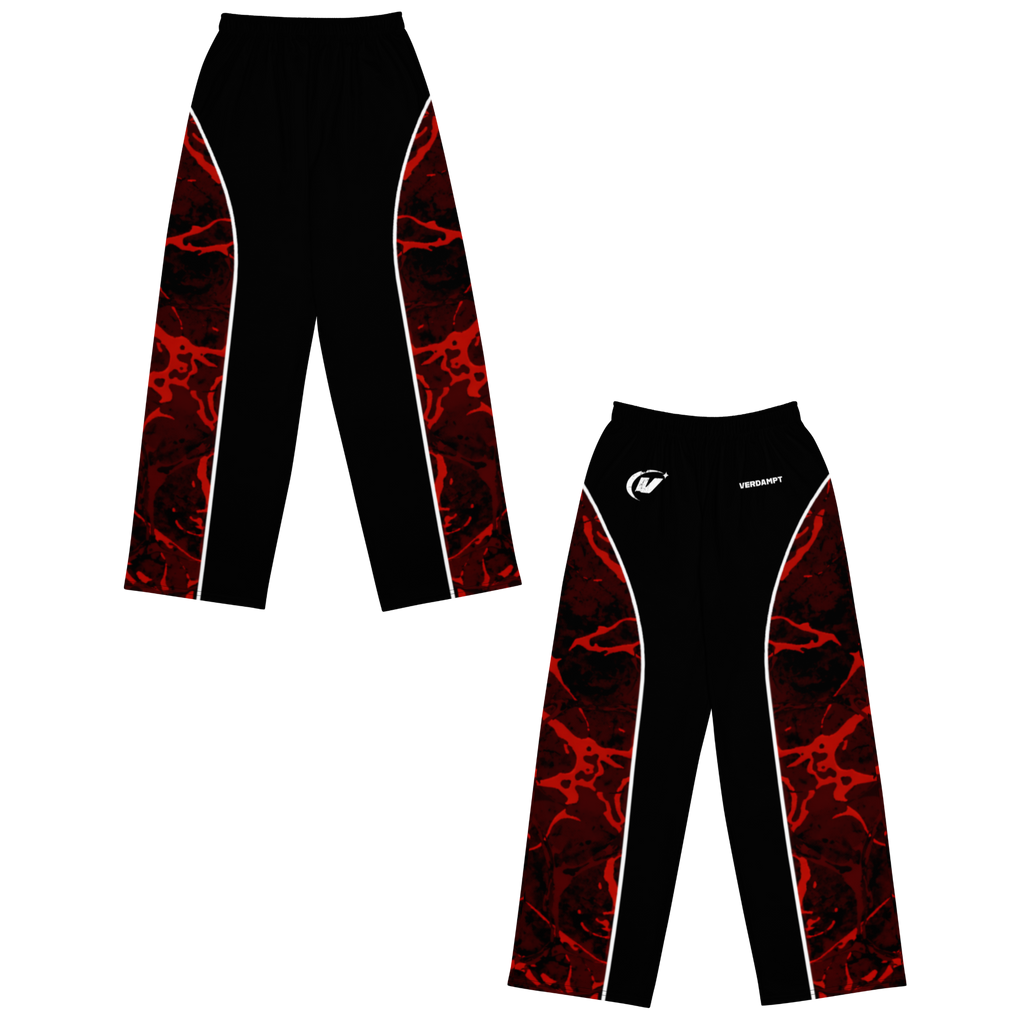 Red Special Camo wide-leg pants