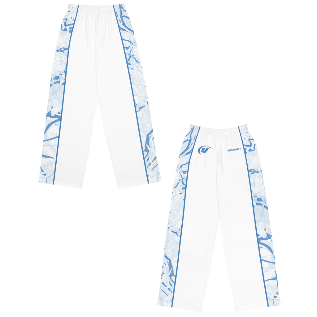 Blue Special Camo wide-leg pants