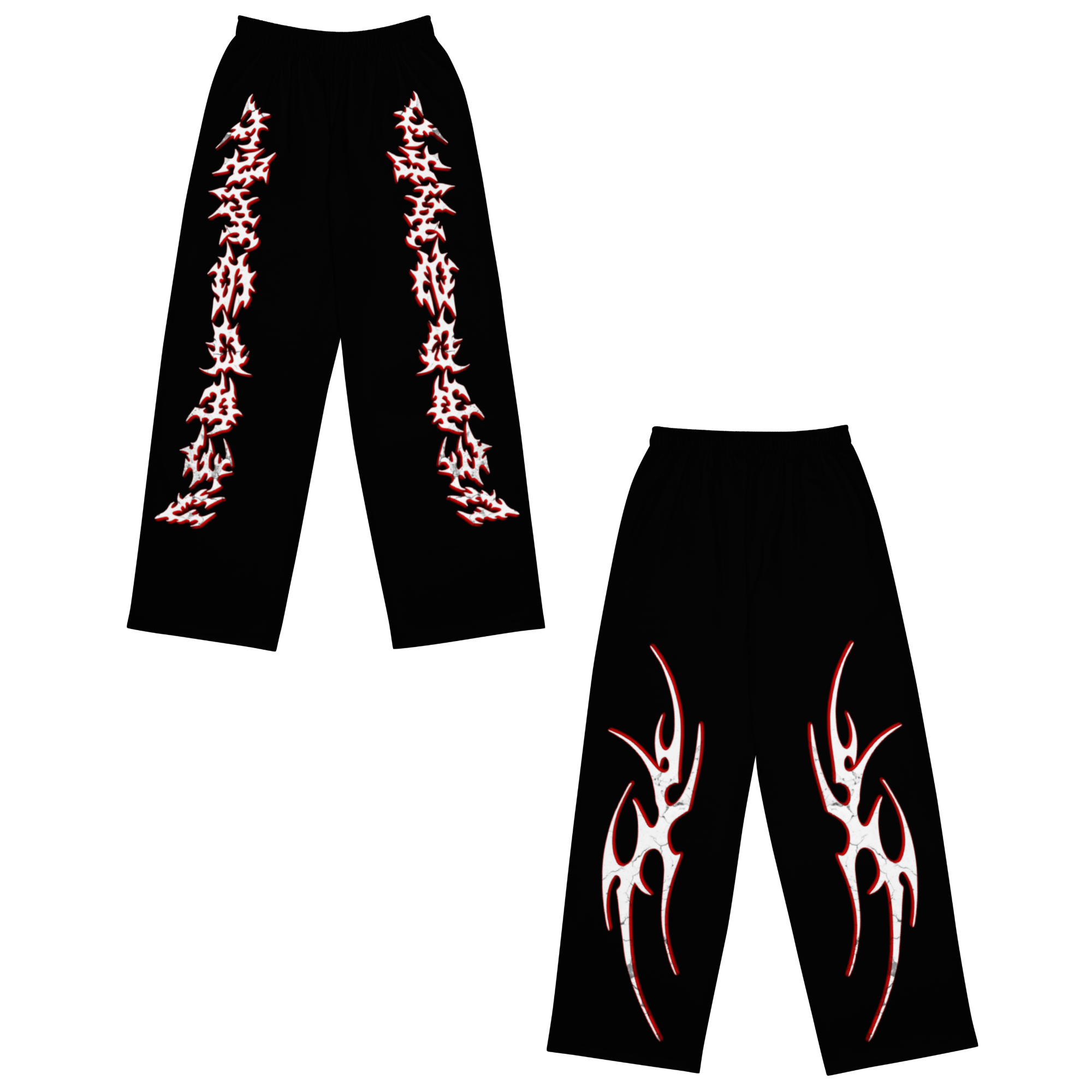 Rare Script Verdampt wide-leg pants