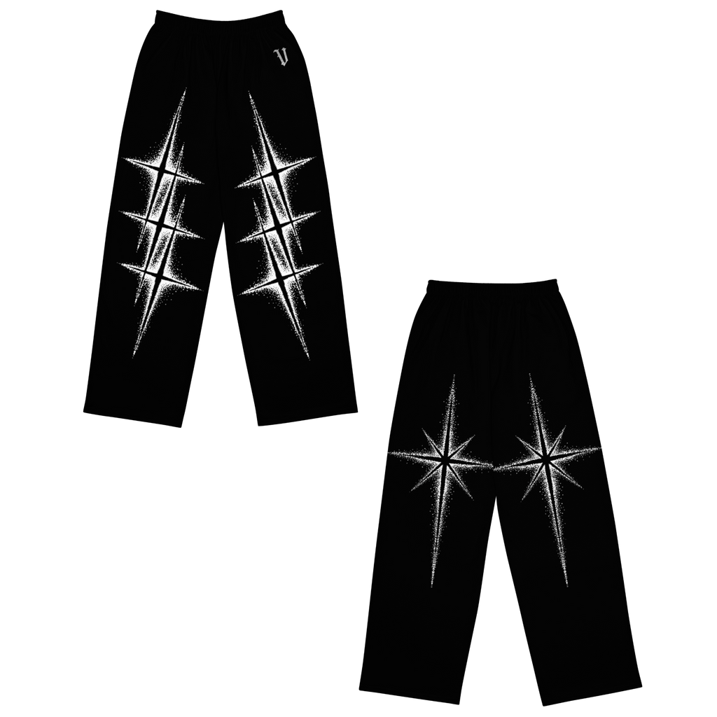Starry wide-leg pants